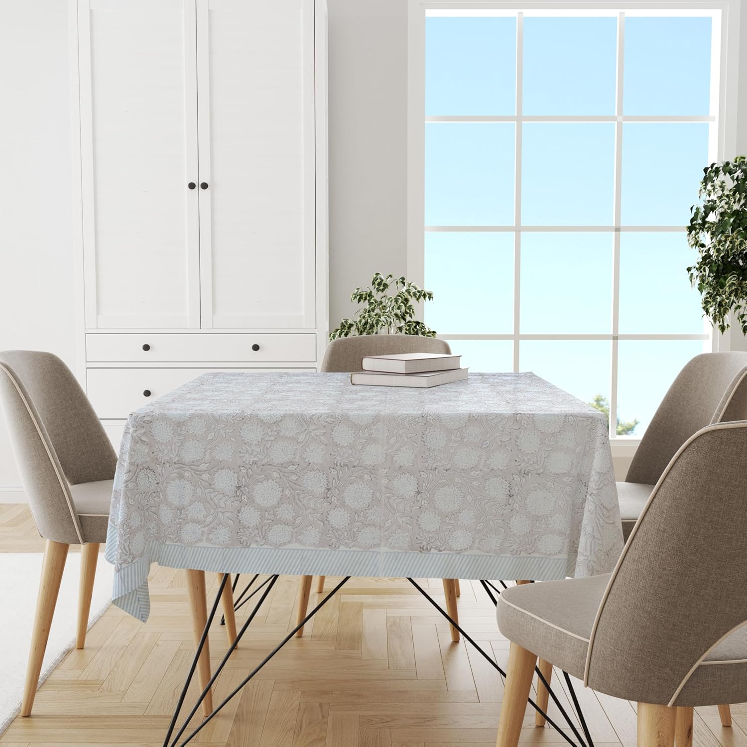 Floral Print Pure Cotton Decorative Tablecloth - Image 2