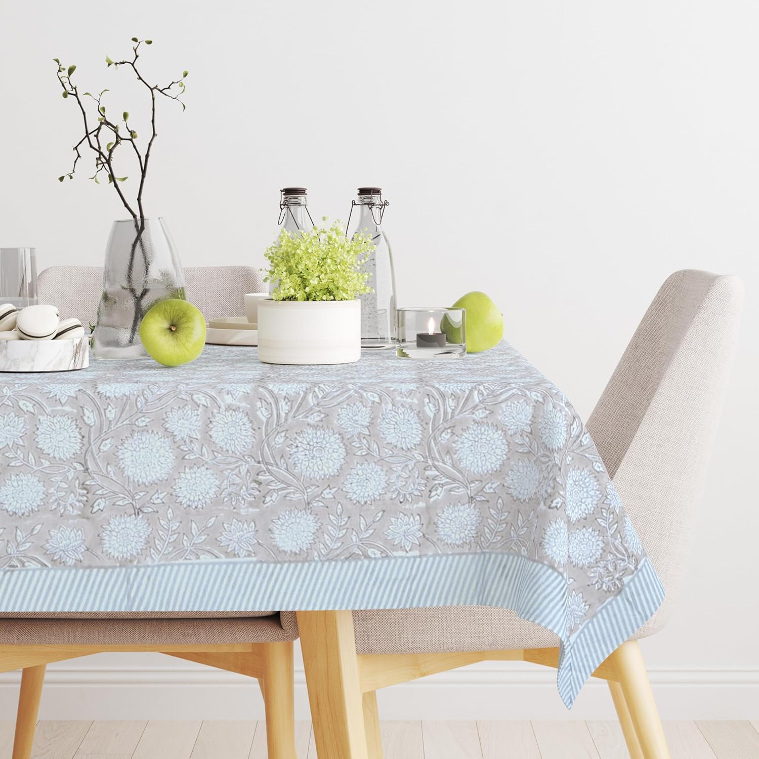 Floral Print Pure Cotton Decorative Tablecloth